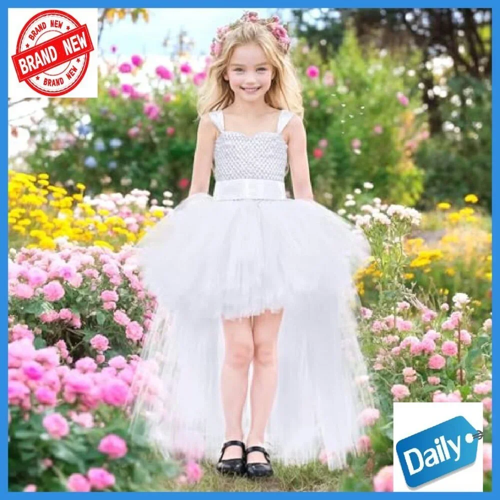 Girls Halloween Tutu Dress Tulle Fairy Princess Birthday Party Outfit